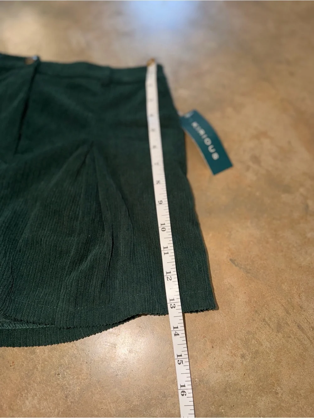 Kirious Green Corduroy Skort Small Pleated Mini Fall Preppy NWT
